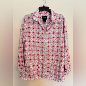 Nick and Nora Womens Heart Pajama Top - Size Large